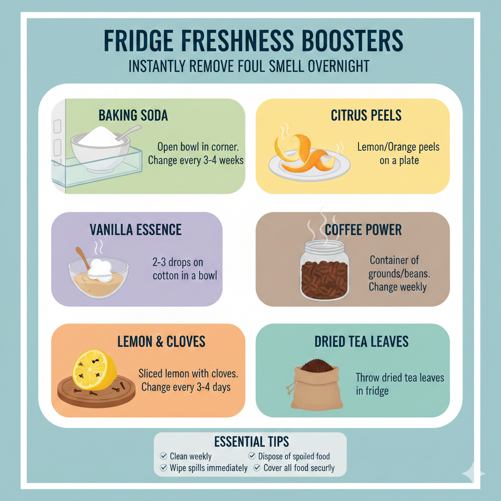 Kitchen Hacks To Remove Foul Smell In Fridge