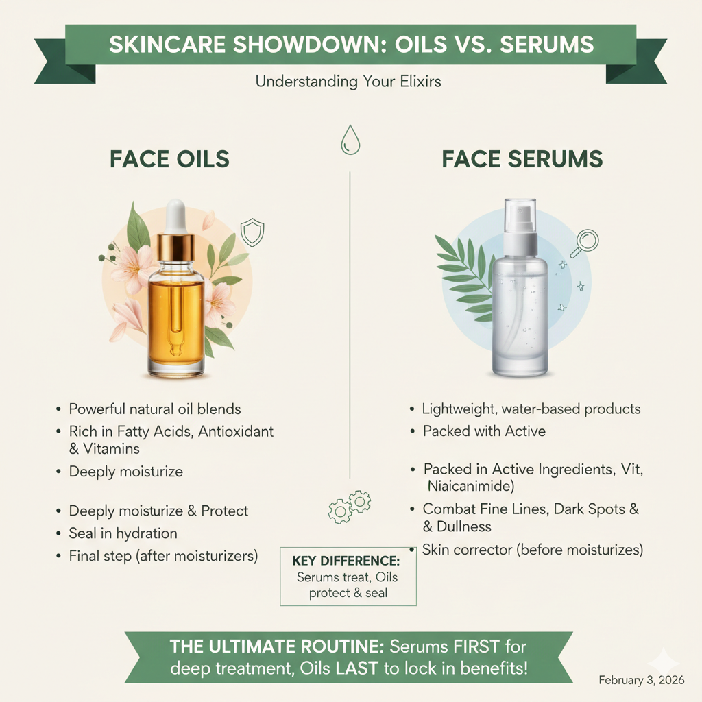 Face Oils vs Face Serums Differences