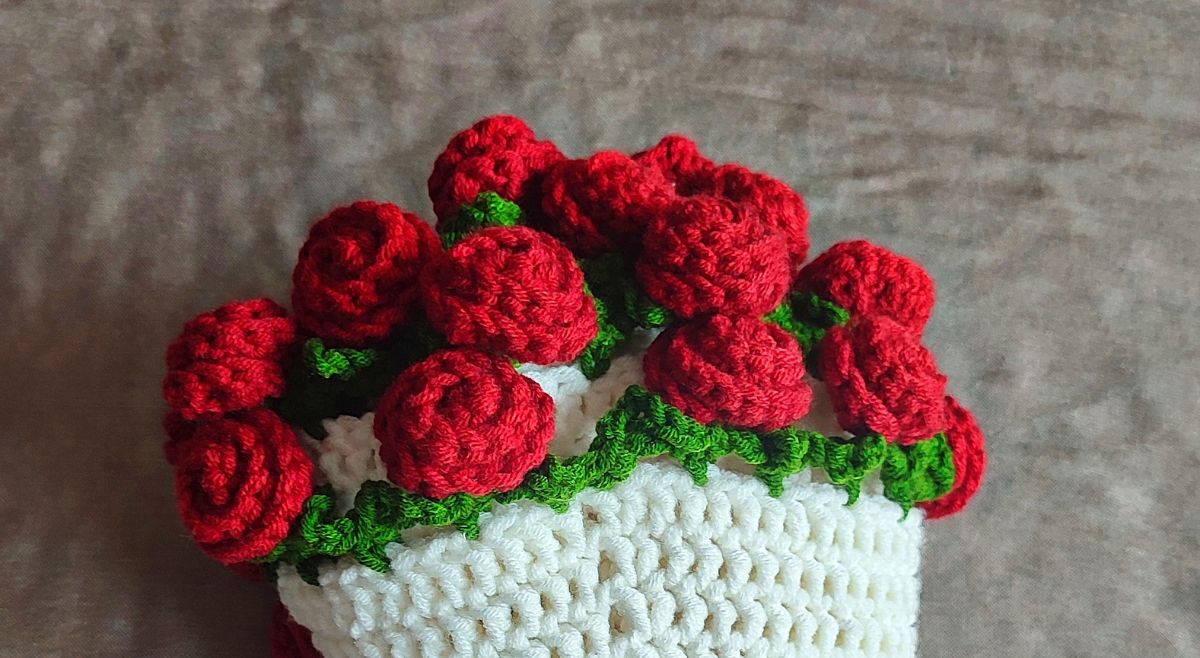 knitted rose