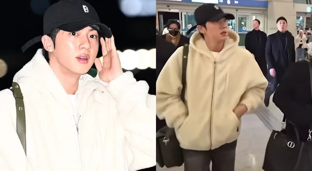 bts-jin-flaunts-white-wool-jacket-and-pink-sneakers-can-you-guess-the-cost-of-kpop-idols-airport-look