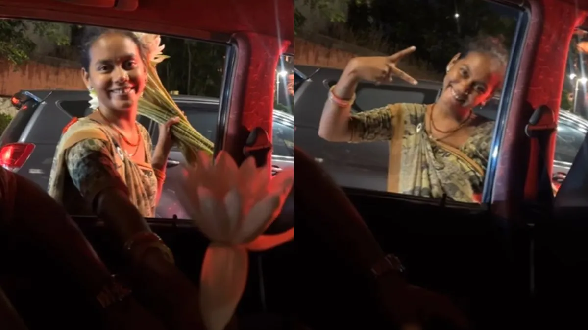 Mumbai Woman's Kind Interaction with Flower Girl Goes Viral