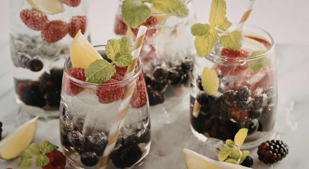 blueberries mocktail