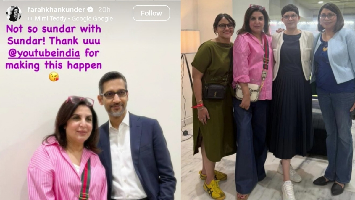 Farah khan meets Google CEO sundar pichai