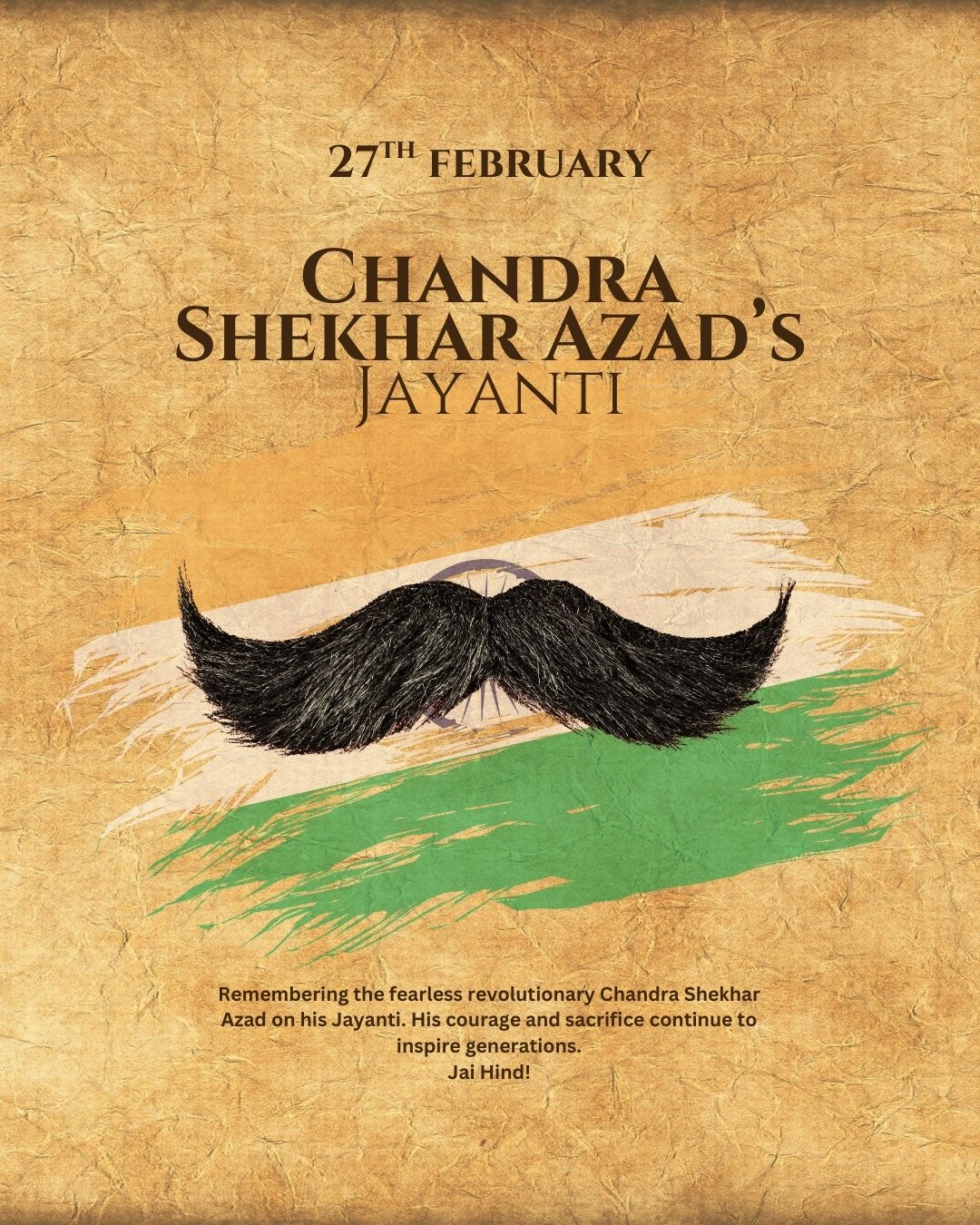Chandra Shekhar Azad Death anniversary 2026 Instagram Post