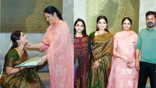 Rashmika Mandanna Extends Reception Invite To Telangana CM Revanth Reddy And Family, Receives Special Gifts – See Photos
