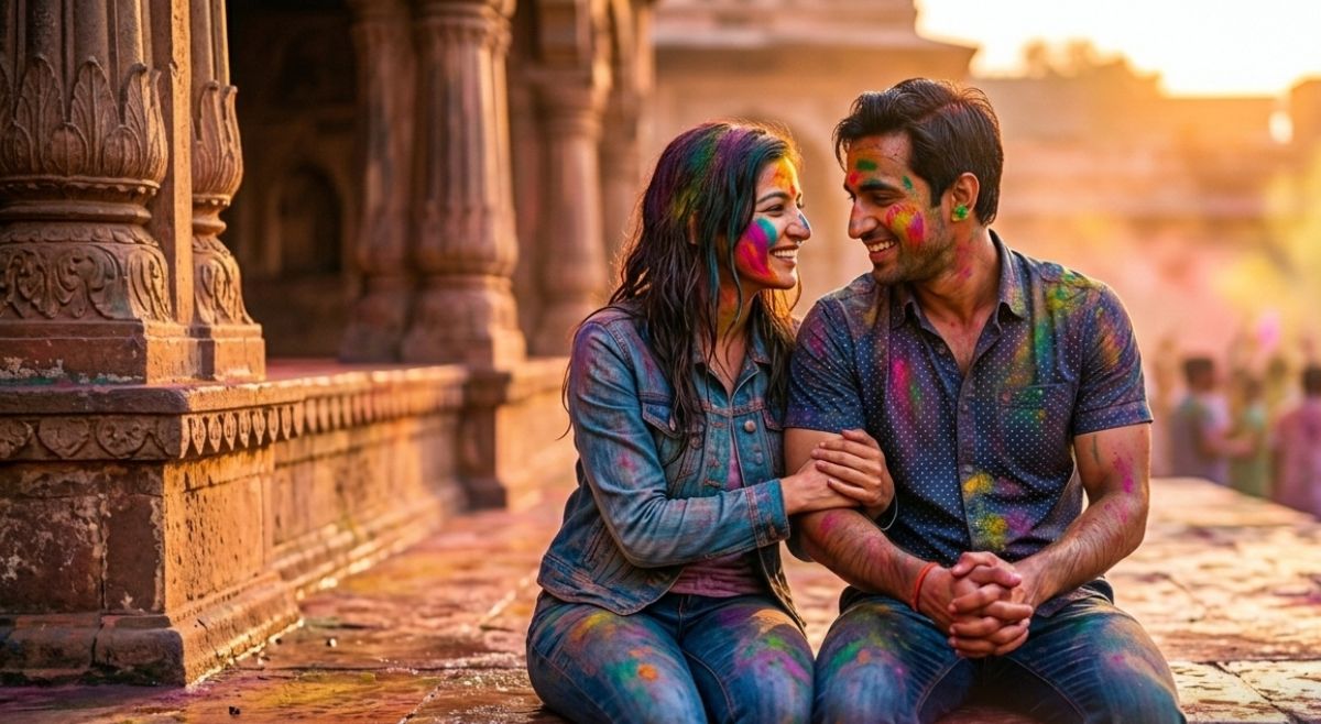 dreamy holi pose