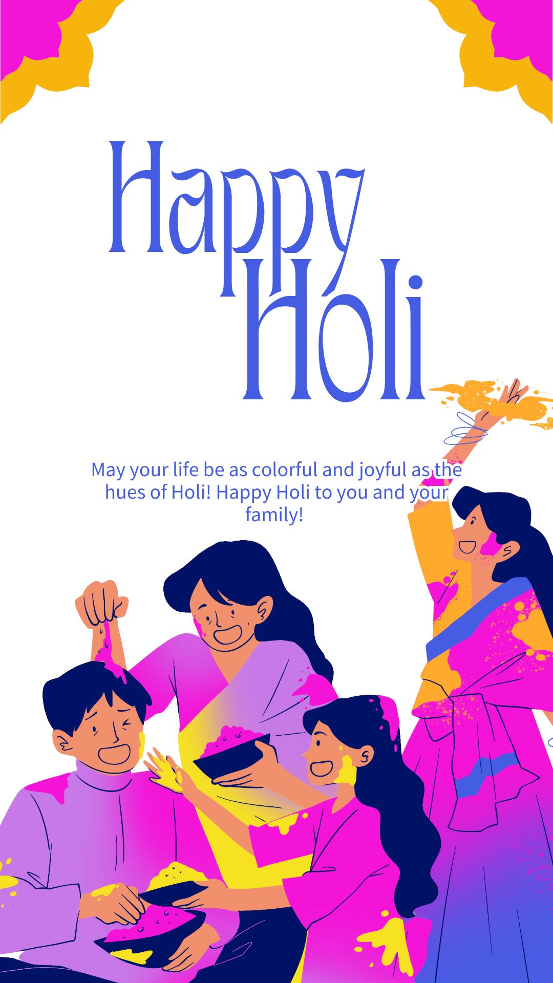 Holi Festival Greeting Instagram Story