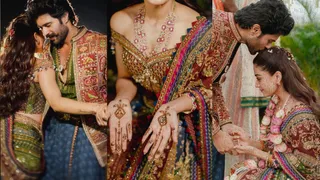 Rashmika Mandanna And Vijay Deverakonda Share Dreamy Mehendi And Pradhanam Moments, Glow In Heritage Look | Photos