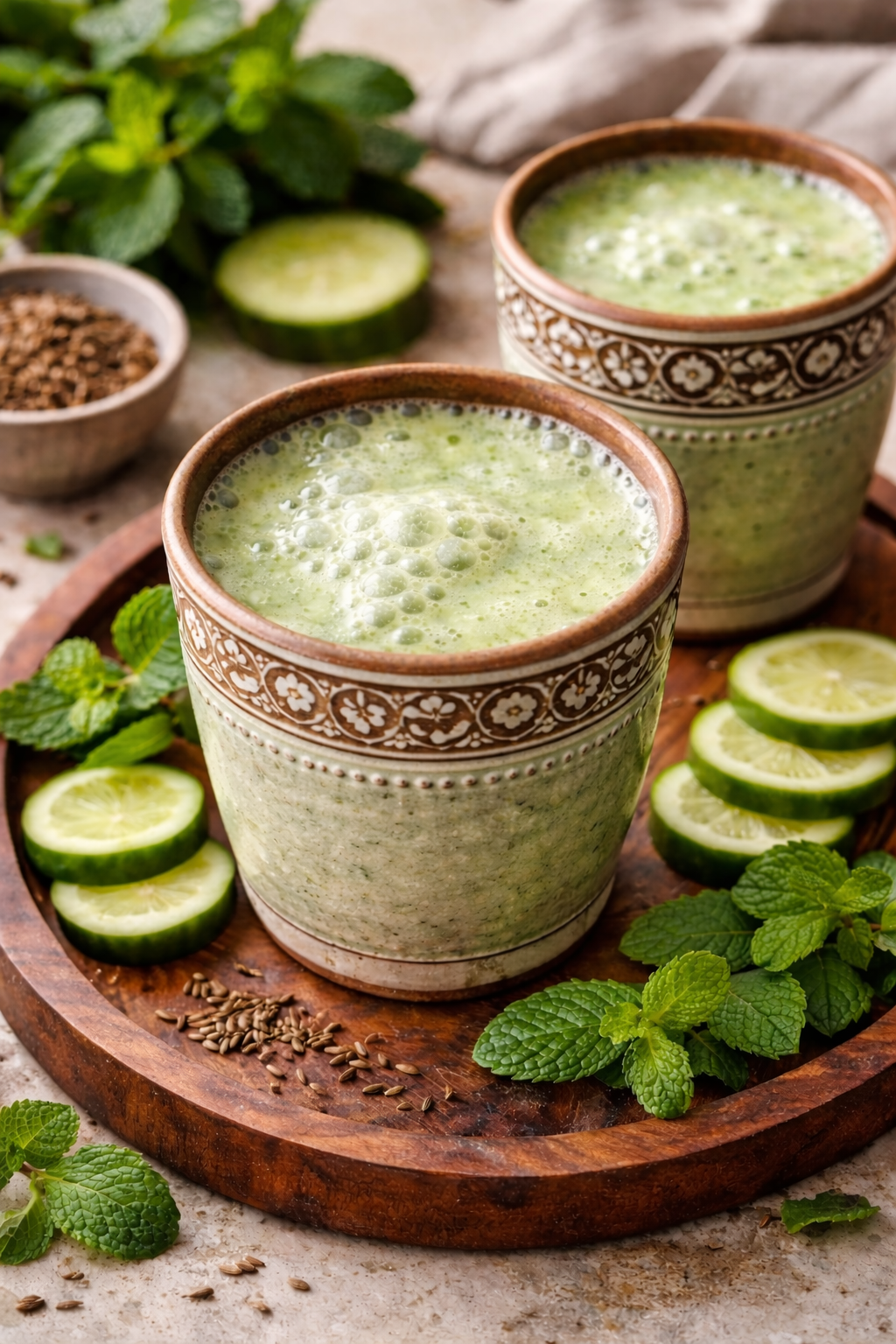refreshing cucumber chaas