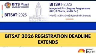 BITSAT Registration 2026: BITS Admission Test Application Deadline Extends Till March 19, Apply Direct Link Here