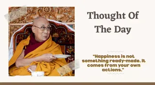 Thought Of The Day By Dalai Lama: Today's Motivational Quote on happiness For School Assembly With Meaning
