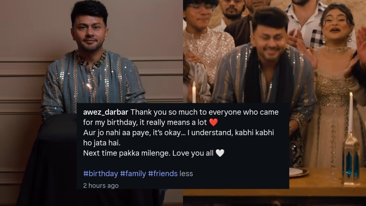 awez darbar shares cryptic post amid breakup rumours