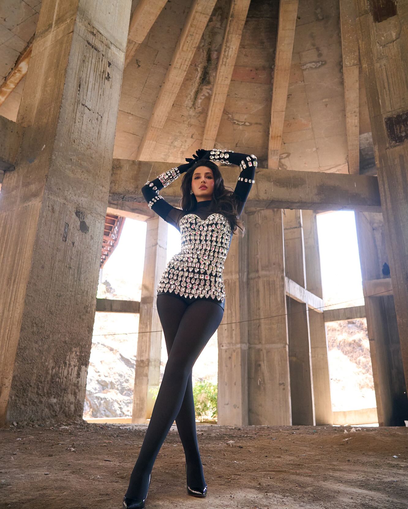 nora fatehi in dolce gabbanna