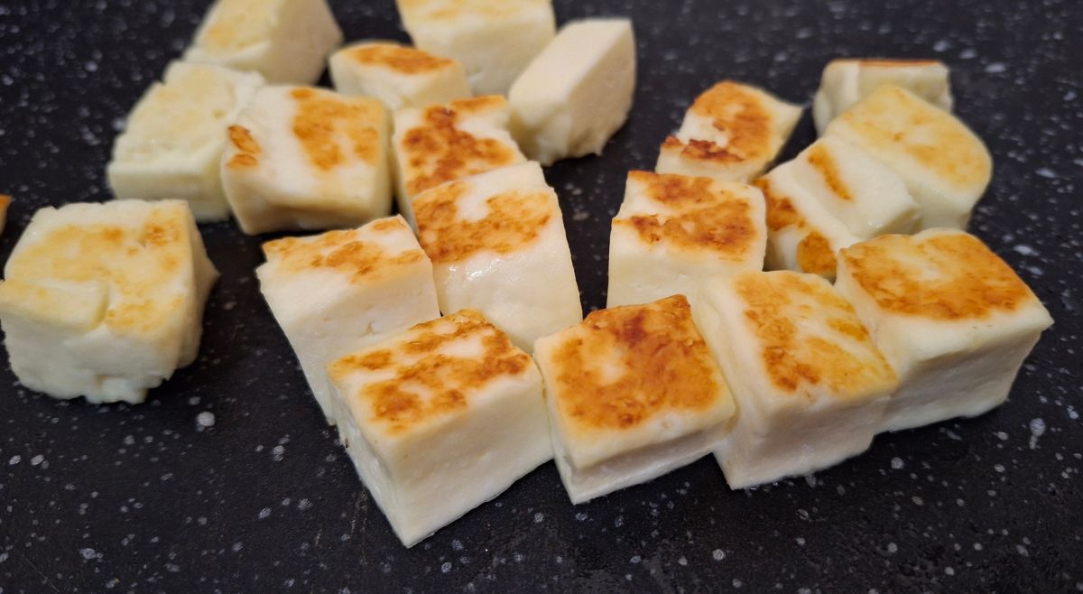 fried paneer and aloo for vrat