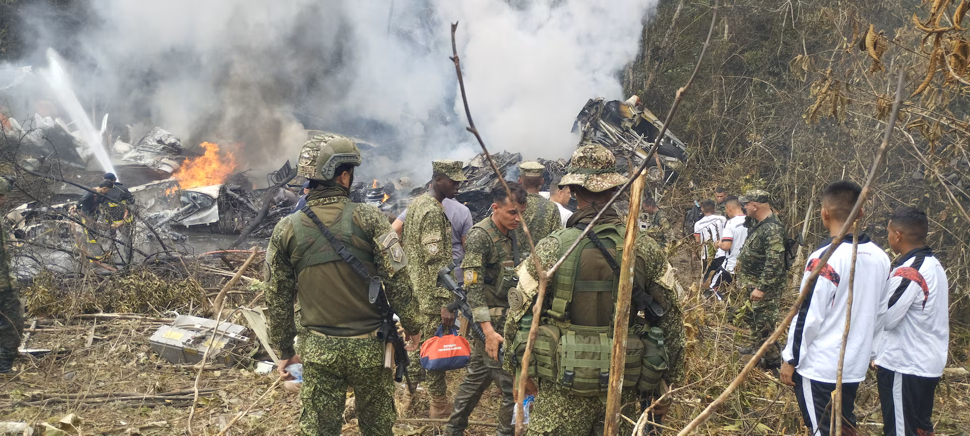 colombia plane crash pics