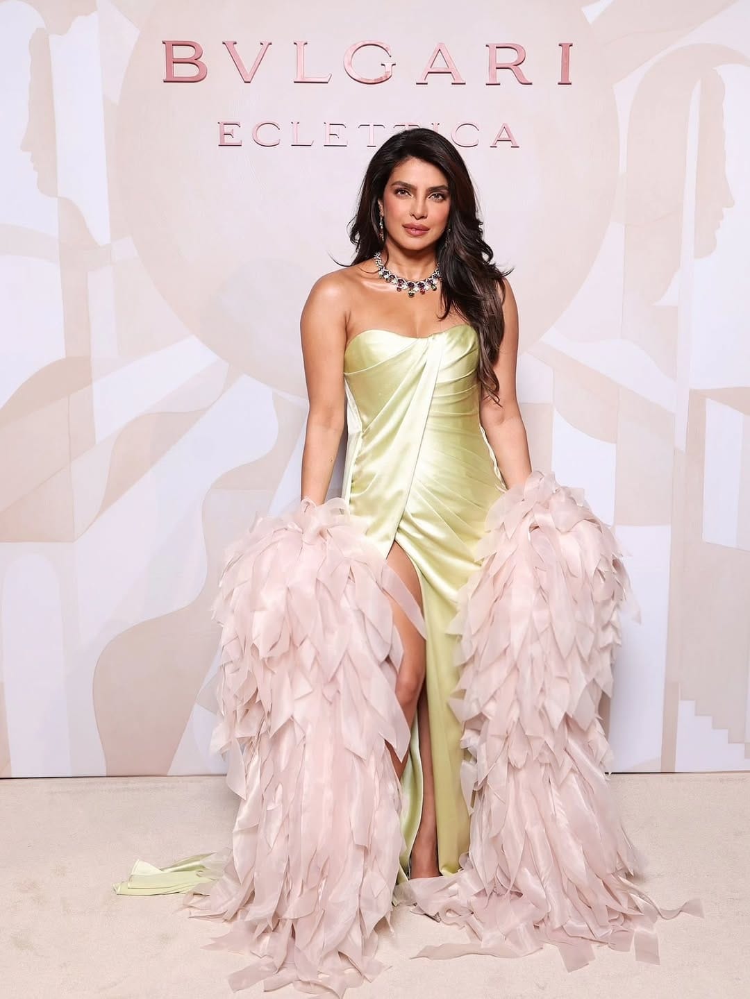 Priyanka Chopra Pastel Nicolas Jebran for milan show