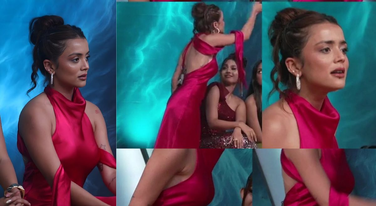 Niharika Tiwari red dress Dome Looks
