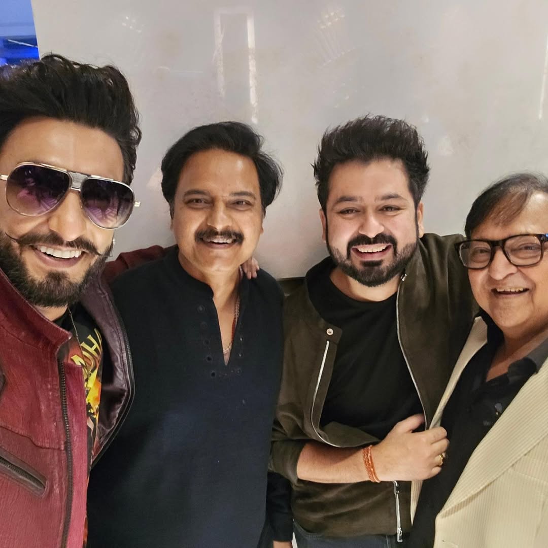 Danish Iqbal with Ranveer Singh Aditya Dhar and Rakesh Bedi