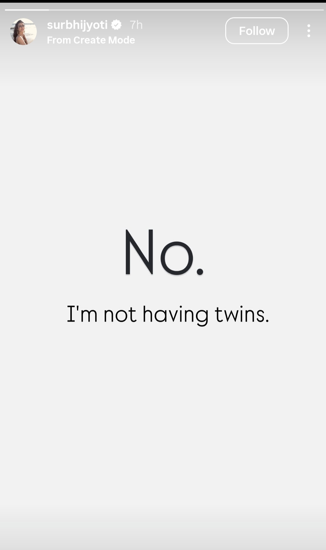 surbhi jyoti denies twin pregnancy rumours