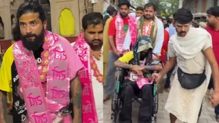 UK07 Rider Anurag Dobhal Visits Premanand Ji Maharaj After Tough Phase, Seeks Blessings In A Wheelchair | Video