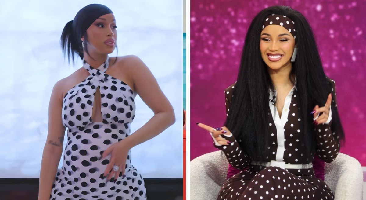 CARDi B in polka dots