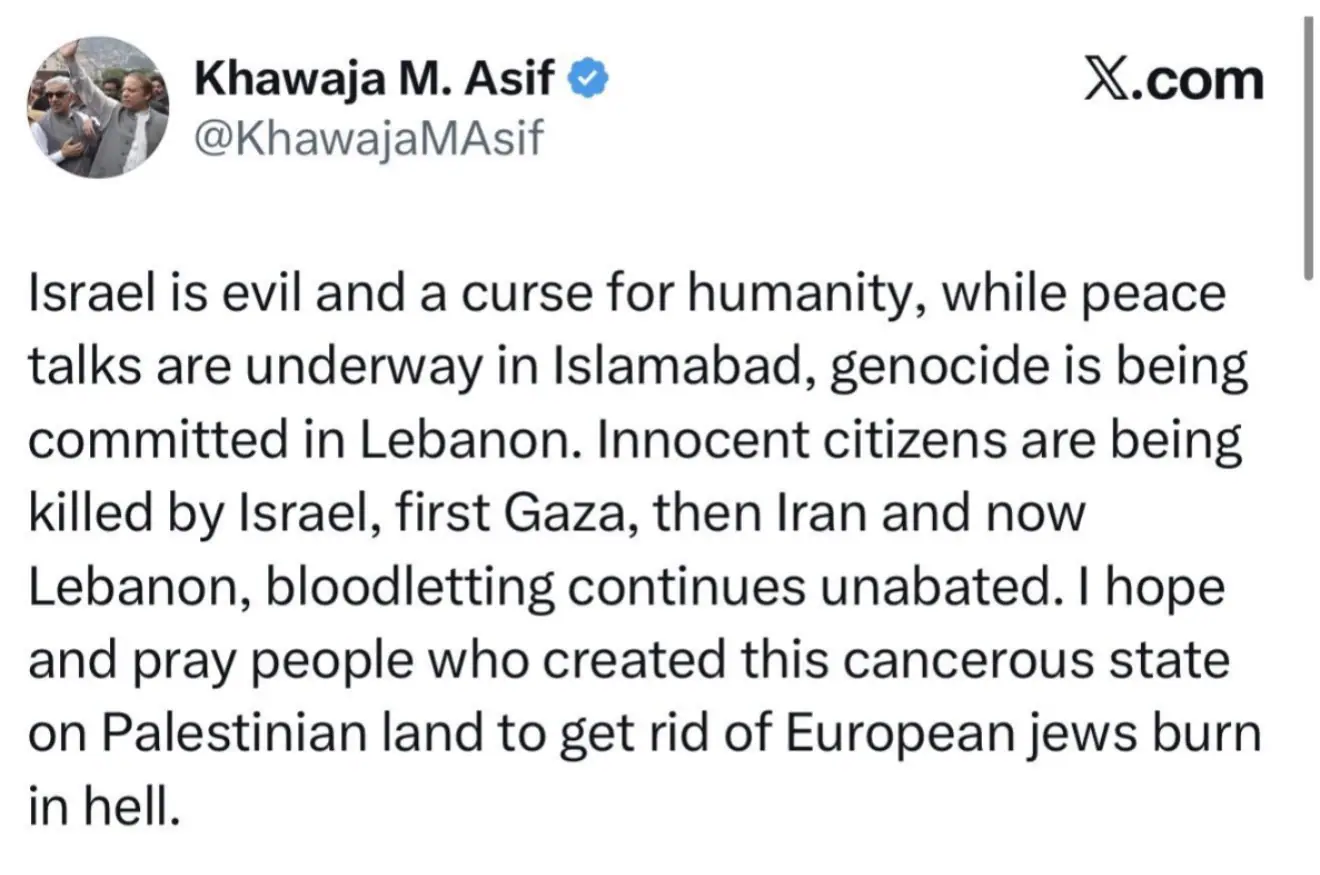 khawaja asif tweet