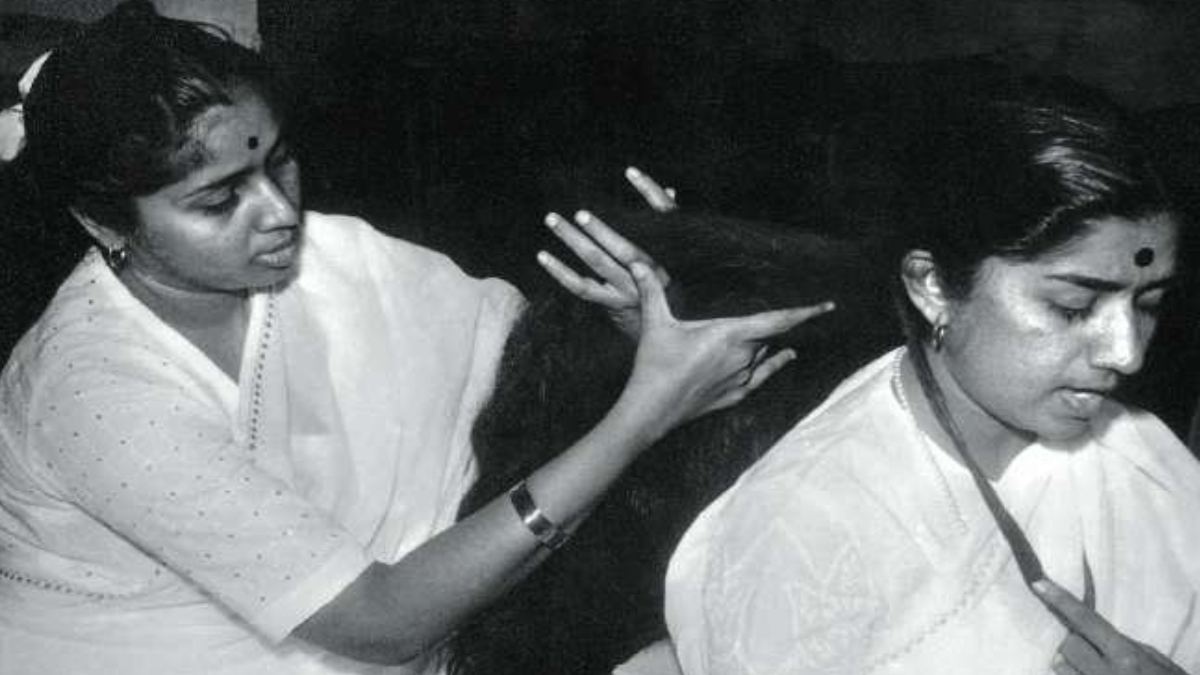 Asha Bhosle and Late Mangeshkar