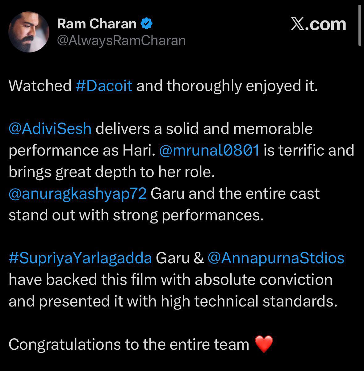 Ram Charan Dacoit review