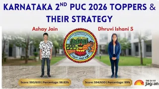 Karnataka 2nd PUC 2026 Topper Story: How 'Ashay Jain' & 'Dhruvi Ishani' Bags 99% & 98.83% 2nd PUC Exam? Know Their Preparation Strategy Here