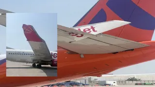 Two Planes Collide At Delhi Airport, Part Of SpiceJet Aircraft's Wing Stuck Into Another Plane's Tail | VIDEO