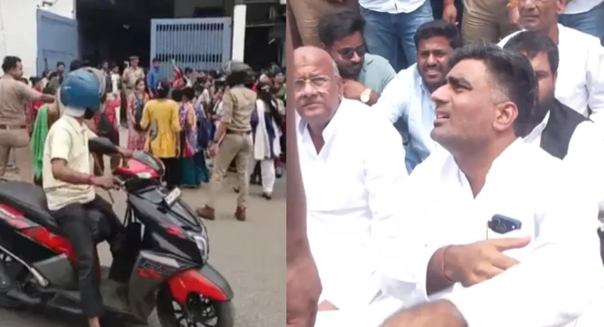Noida Workers' Protest Erupts Again Over Salary Hike; SP Leaders Stopped On DND | VIDEO