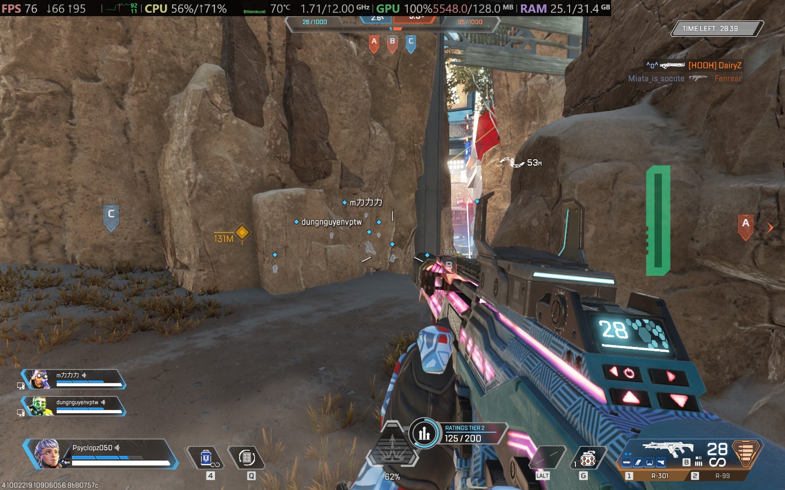 Apex Medium 3GB VRAM Setting