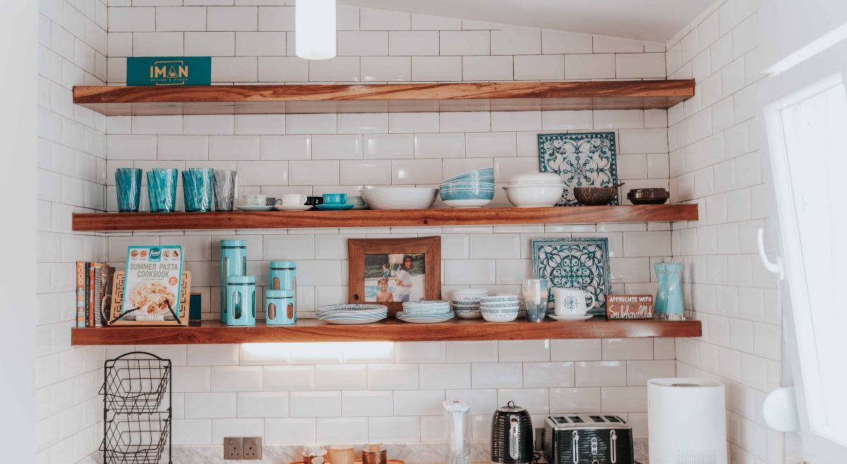 Open Shelves in kitchen