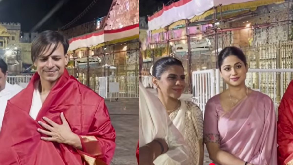 shamita shetty vivek oberoi visit temple together (2)