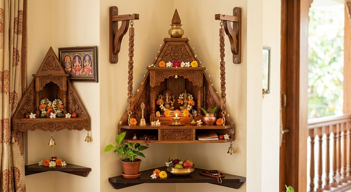 Corner Hanging Triangle Home Temple