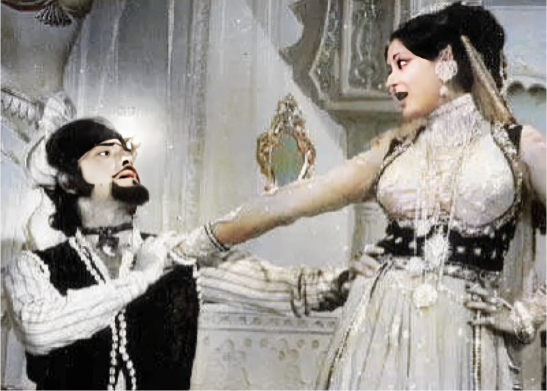 Moushumi Chatterjee and Raaj Kumar