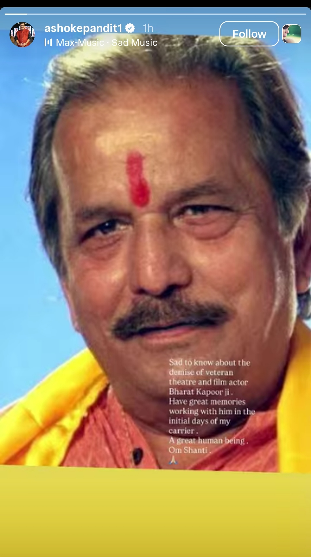 bharat kapoor passed away