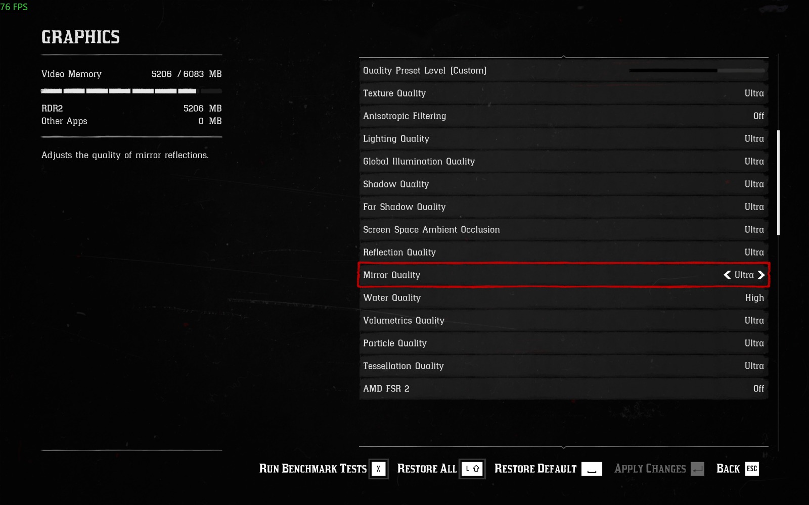 RDR2 Ultra Maxed Out