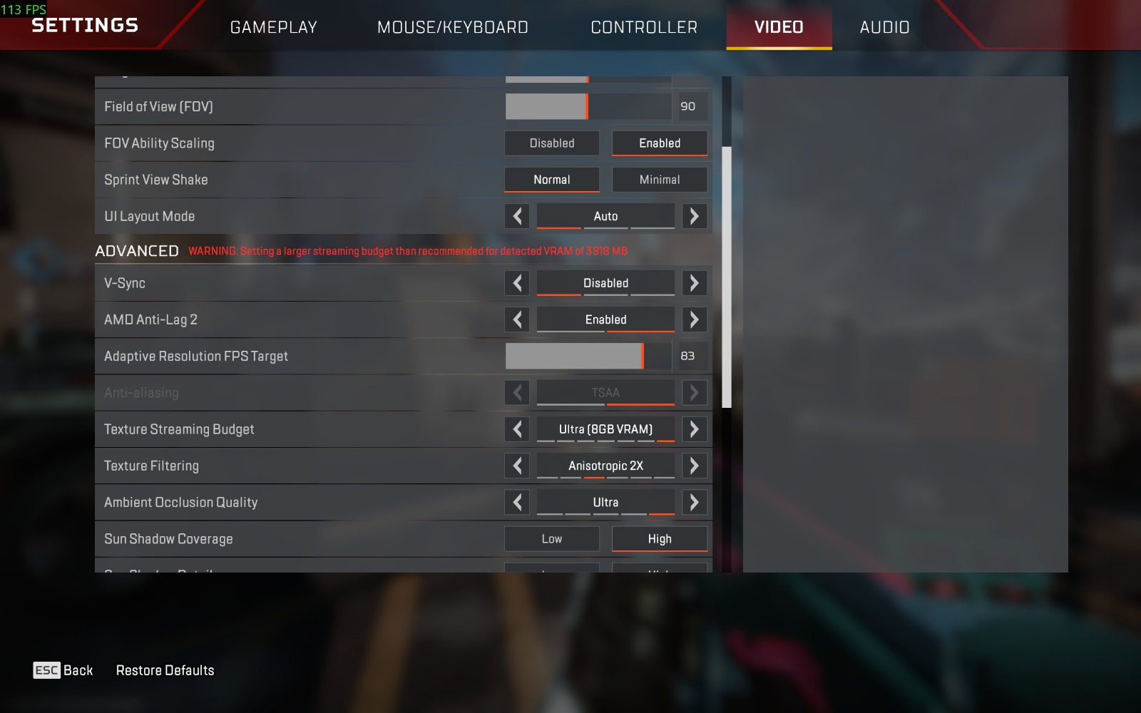 Apex Ultra VRAM 8GB