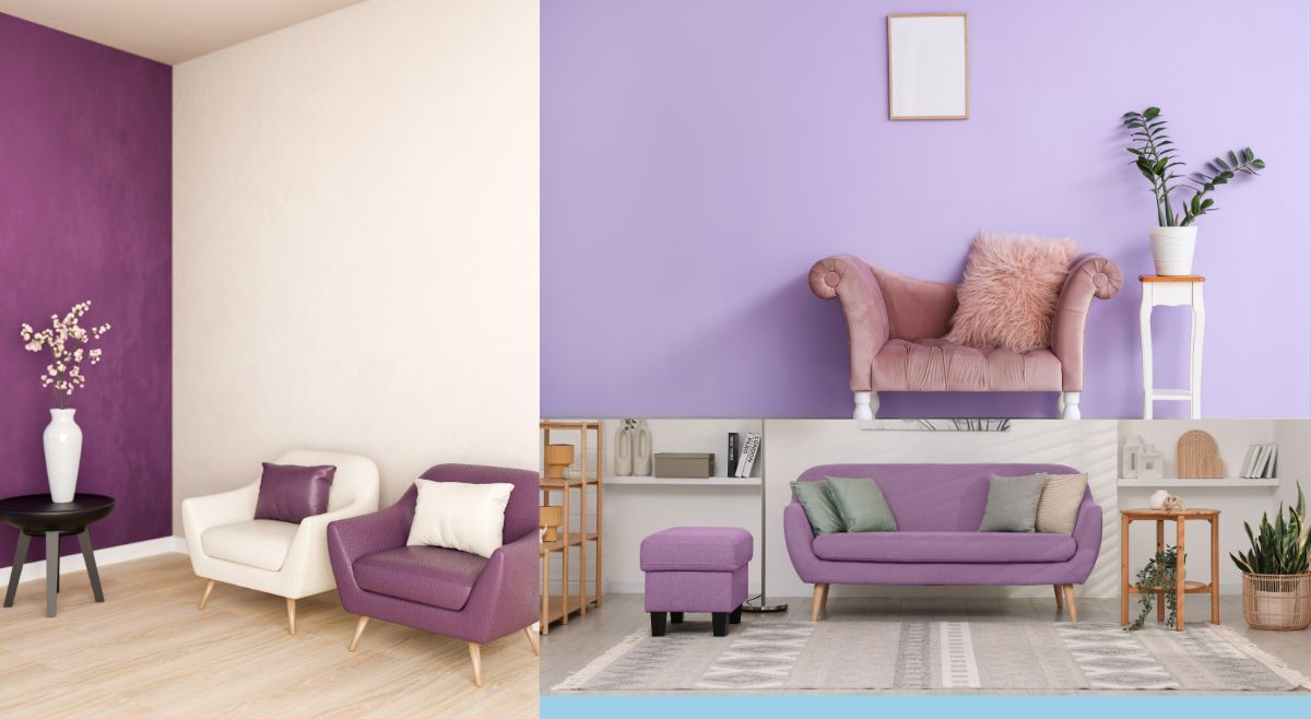 lavender living room