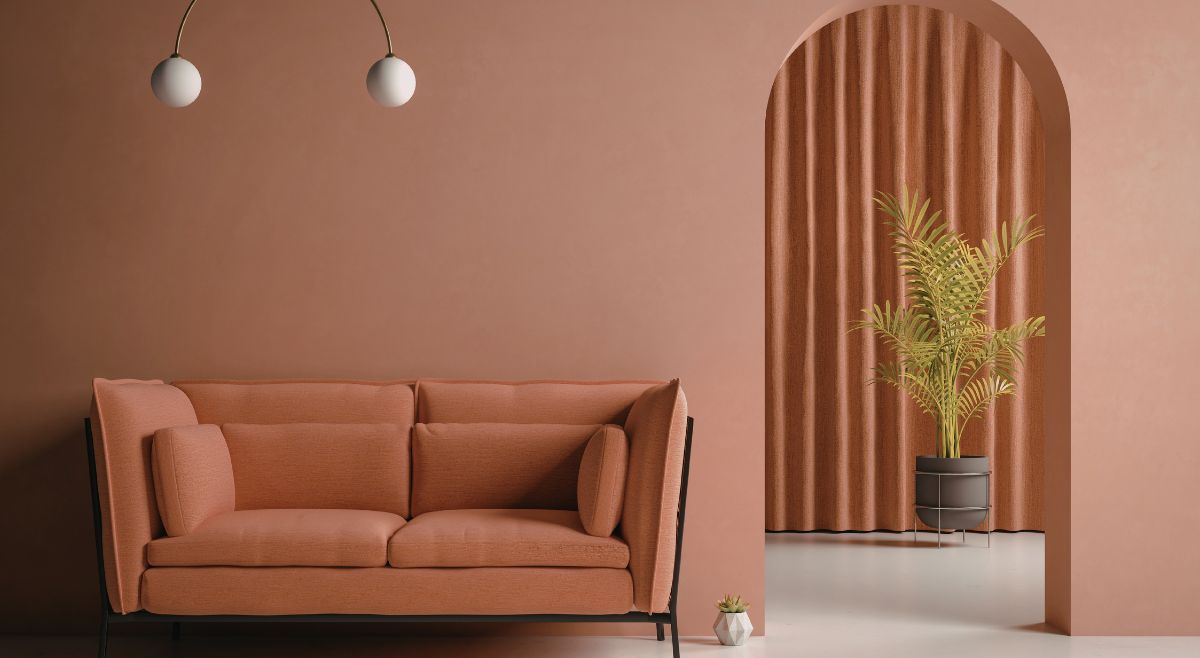 pastel pink living room