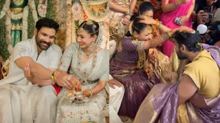 Telugu Actor Bellamkonda Sai Sreenivas Marries Kavya Reddy In Traditional Ceremony In Tirupati Temple