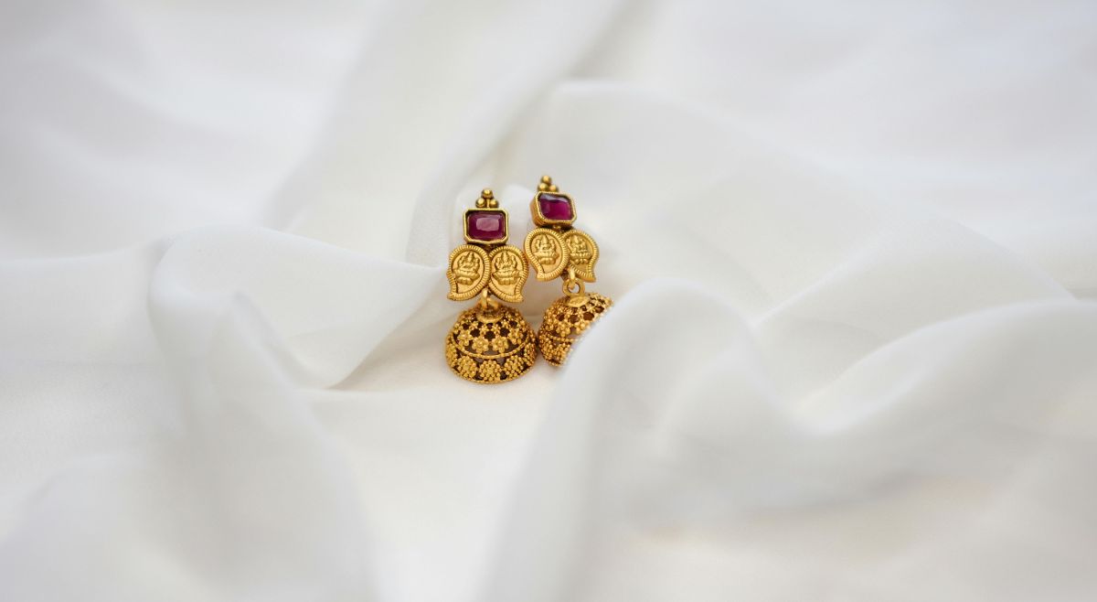 gold jhumka for mothers day gift
