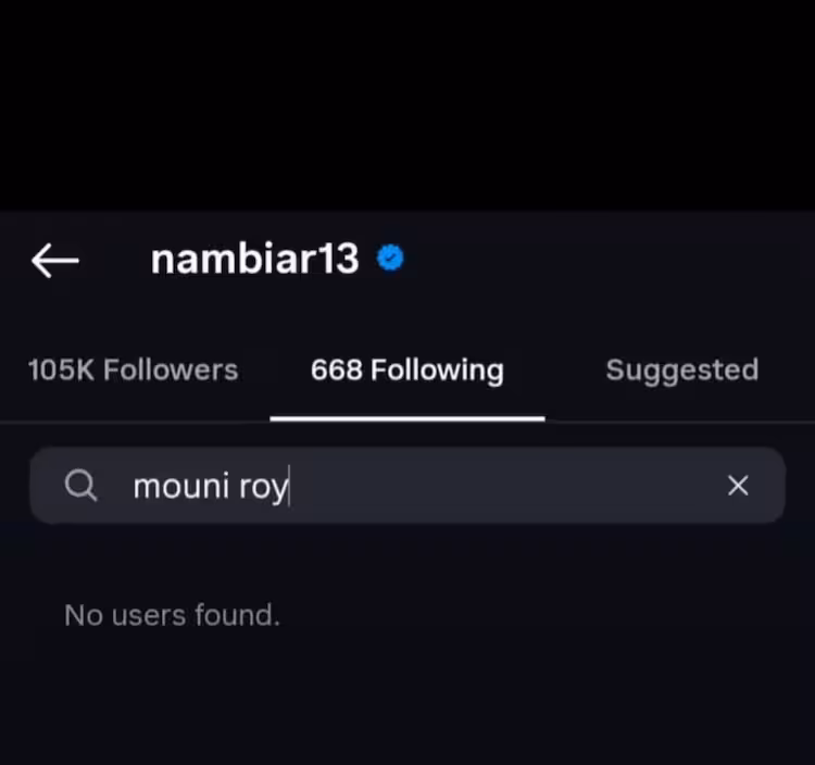 Suraj unfollows Mouni