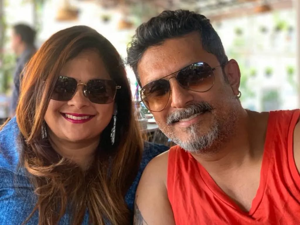 Dileep Raj and his wife