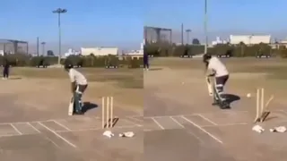 WATCH: Saim Ayub Bowled By 9-Year-Old Boy During Practice, Viral Video Sparks Trolls