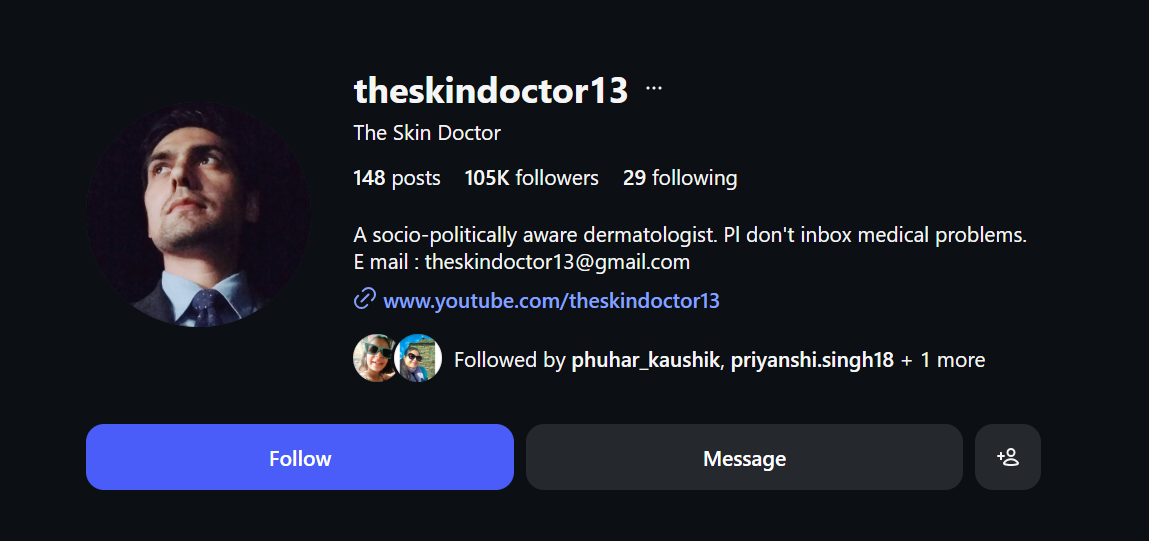 The Skin Doctor Instagram