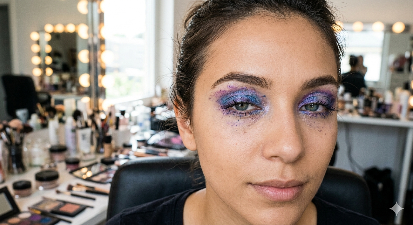 flaky eyeshadow