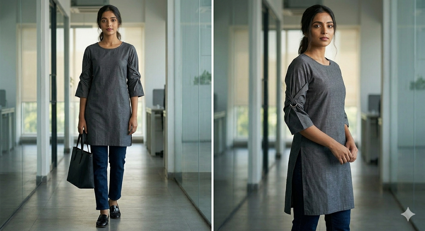 Unique knot style Kurti