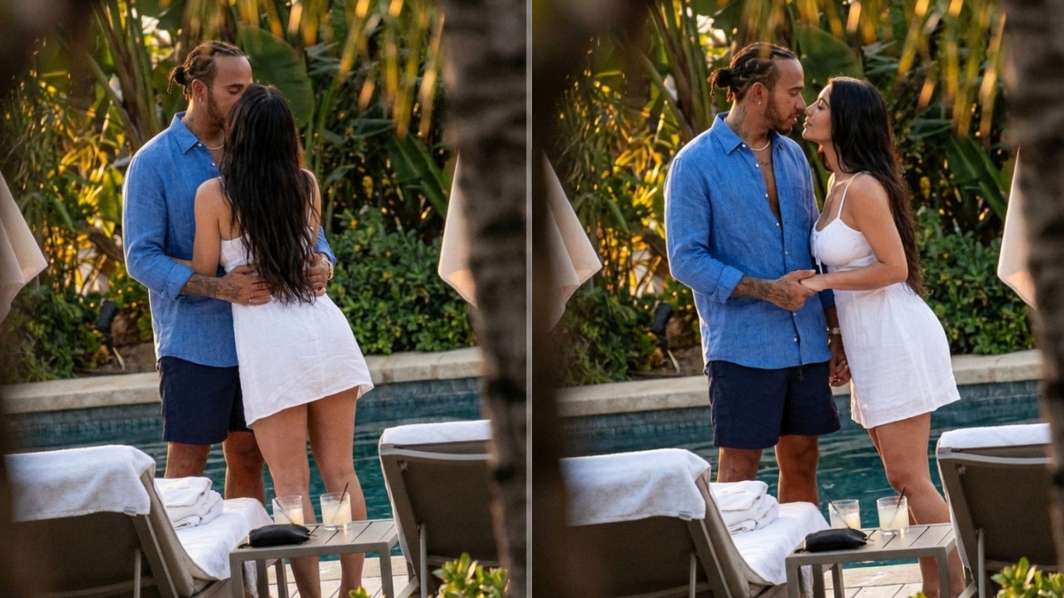 kim Kardashian with lewis Hamilton